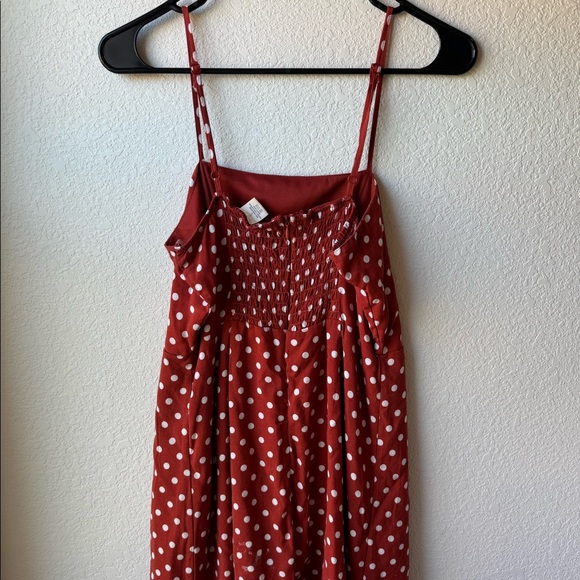 orange and white polka dot mini dress - Picture 2 of 3
